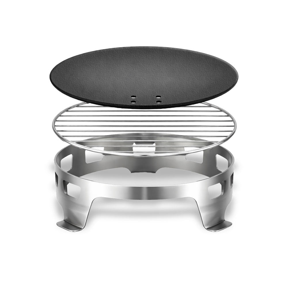 Kit grill Broer Outdoor Vortex avec plaque de cuisson noire, grille de cuisson et anneau de rehausse