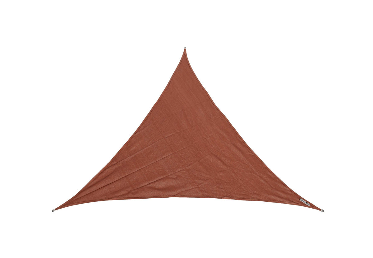 CanvasCamp CoolAir, voile d'ombrage triangulaire terracotta, toile brun-rouge