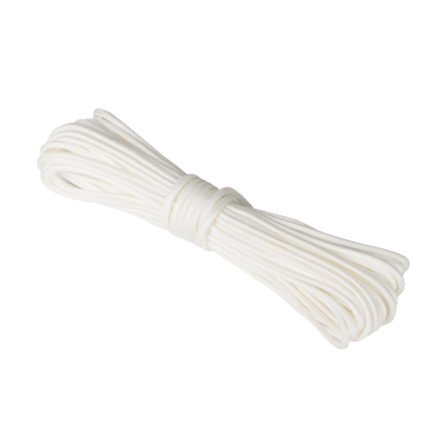 Paracorde Atwood Dyna X, fine corde blanche enroulée en écheveau