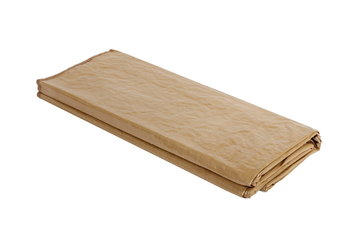Tapis de sol CanvasCamp Footprint Sibley couleur sable, plié en une longue bande