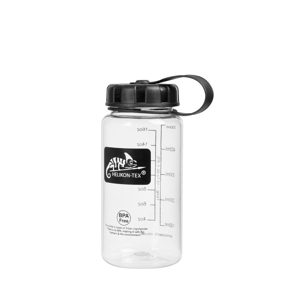 Helikon Tourist gourde, bouteille transparente graduée avec bouchon noir à boucle