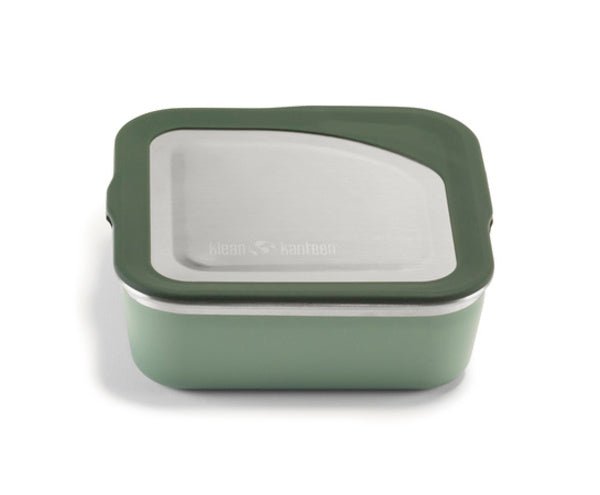 Klean Kanteen Lunch Box vert sauge avec couvercle en métal et bord vert