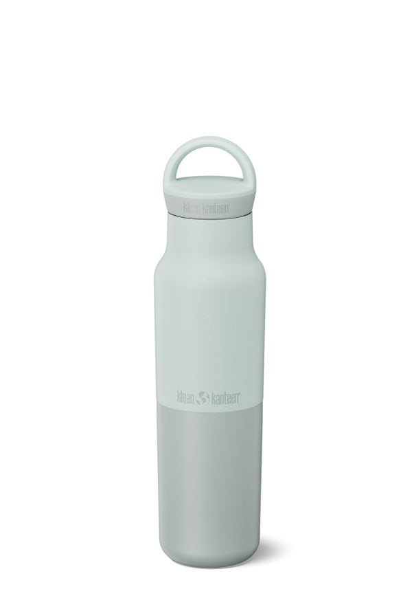 Gourde Klean Kanteen Rise Classic gris clair, bicolore avec le haut plus clair