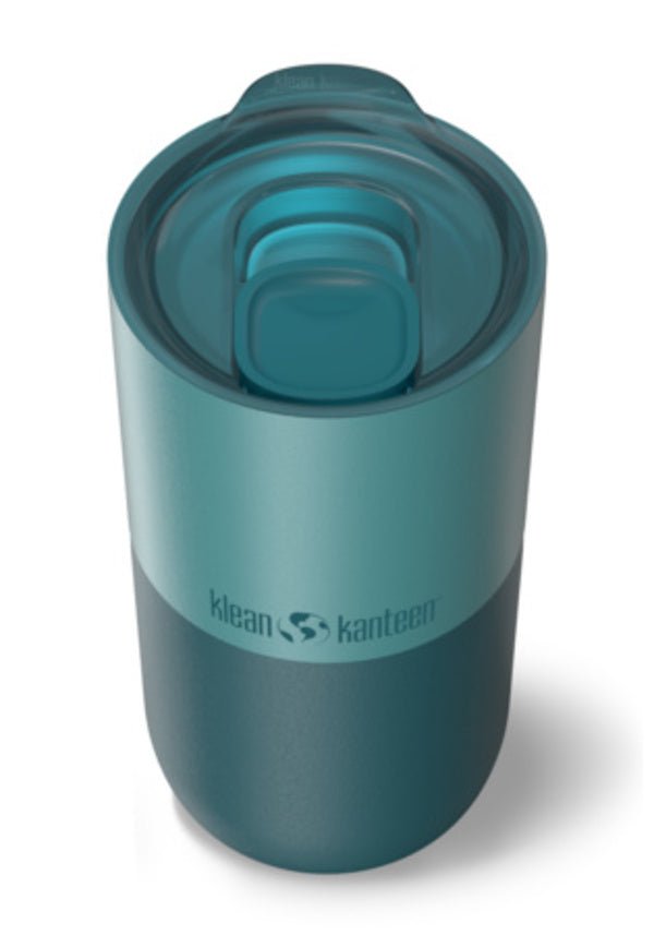 Klean Kanteen Rise Tumbler 473 ml turquoise avec couvercle coulissant transparent