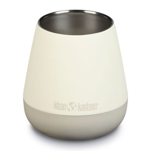 Klean Kanteen Rise Wine Tumbler crème avec pied gris clair