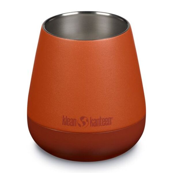 Klean Kanteen Rise Wine Tumbler orange rouille avec intérieur en inox, sans couvercle
