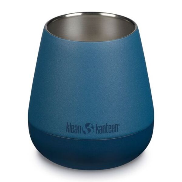 Klean Kanteen Rise Wine Tumbler bleu avec pied bleu foncé
