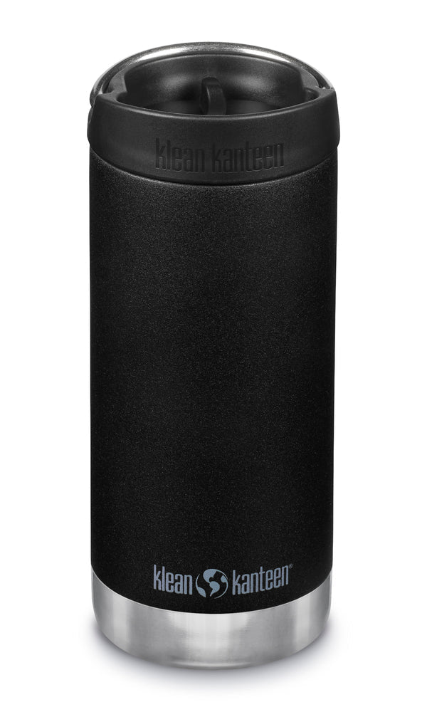 Klean Kanteen TKWide avec Café Cap, gourde noire à couvercle à boire noir