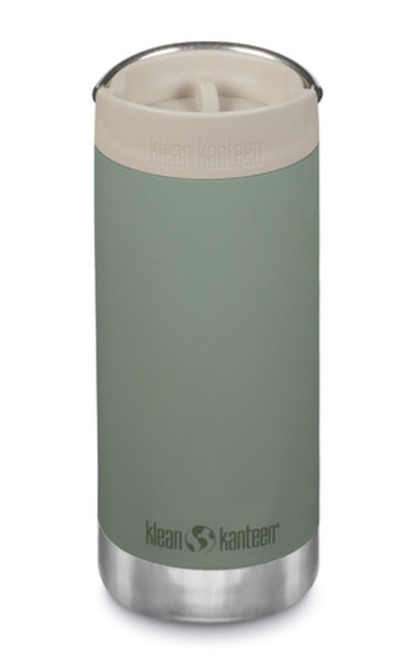 Klean Kanteen TKWide avec Café Cap, gourde vert sauge vue de côté