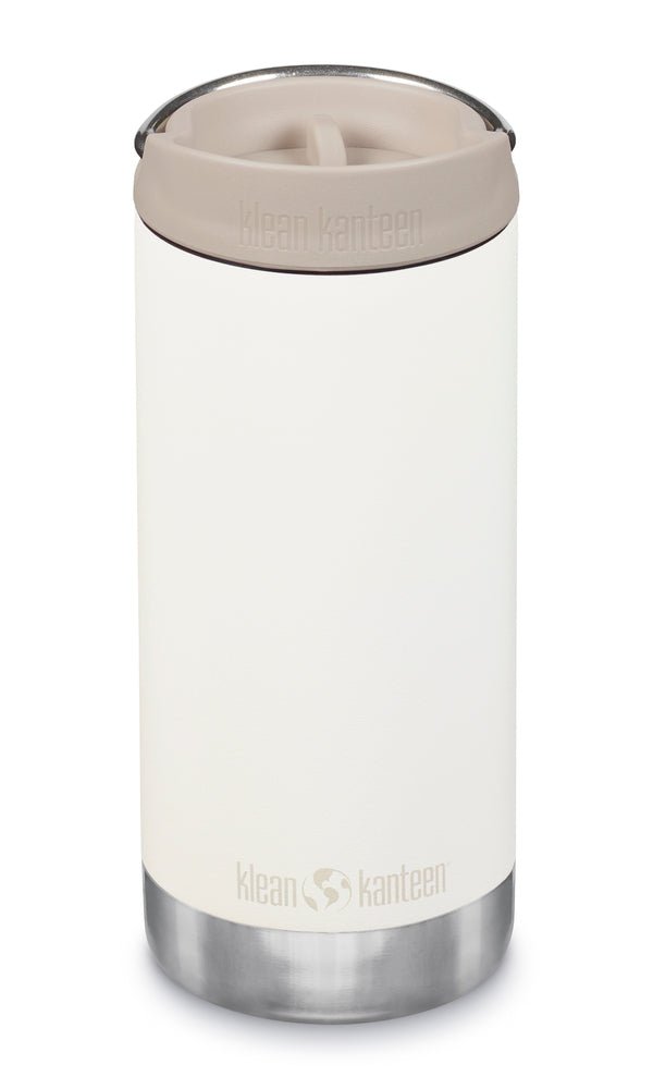 Klean Kanteen TKWide avec Café Cap, gourde blanc cassé à couvercle beige