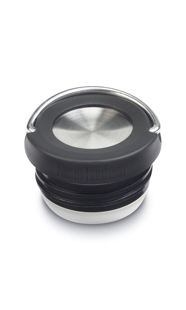 Klean Kanteen TKWide Insulated Loop Cap noir avec dessus en acier et anse