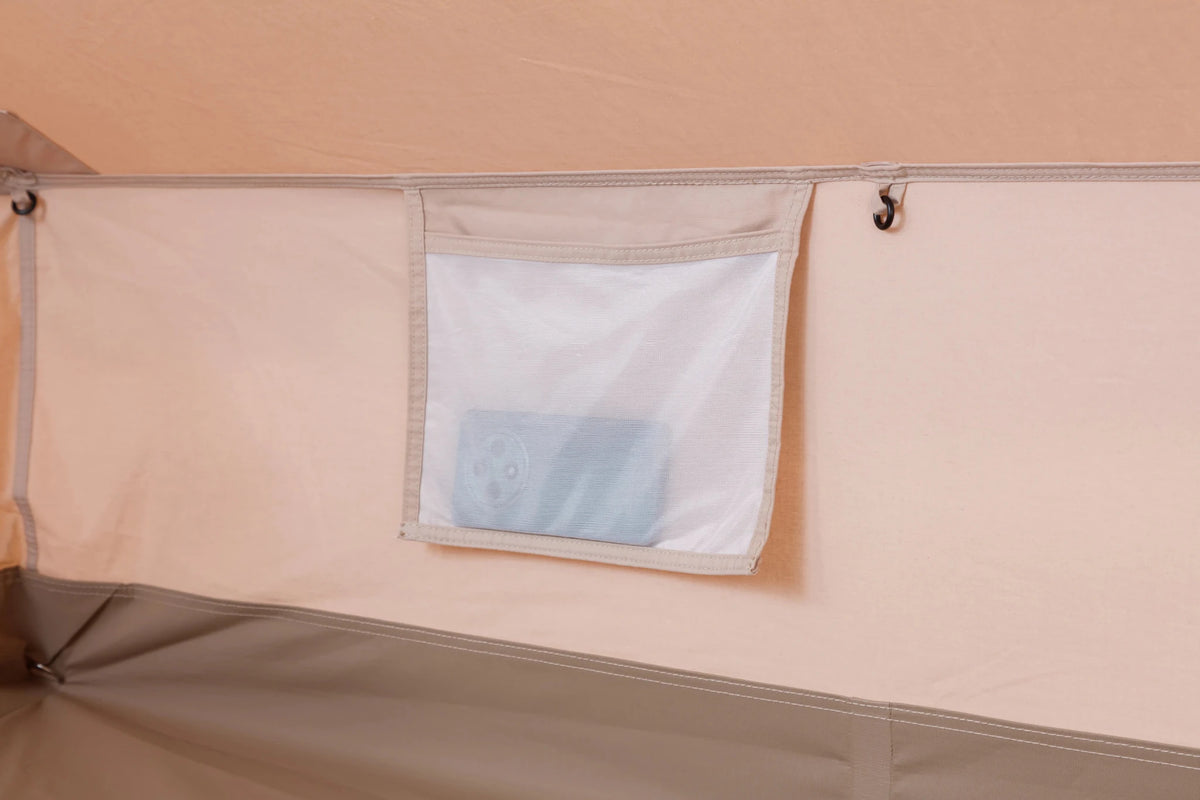 CanvasCamp Roman Traveller, poche de rangement en filet sur la paroi intérieure