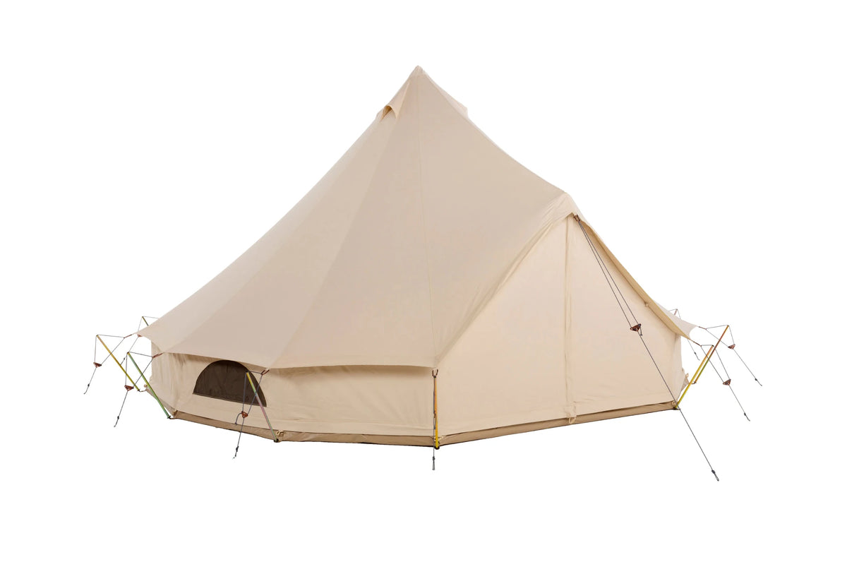 CanvasCamp Sibley Apex 450 vue de l'autre côté avec une fenêtre à gauche dans la paroi latérale