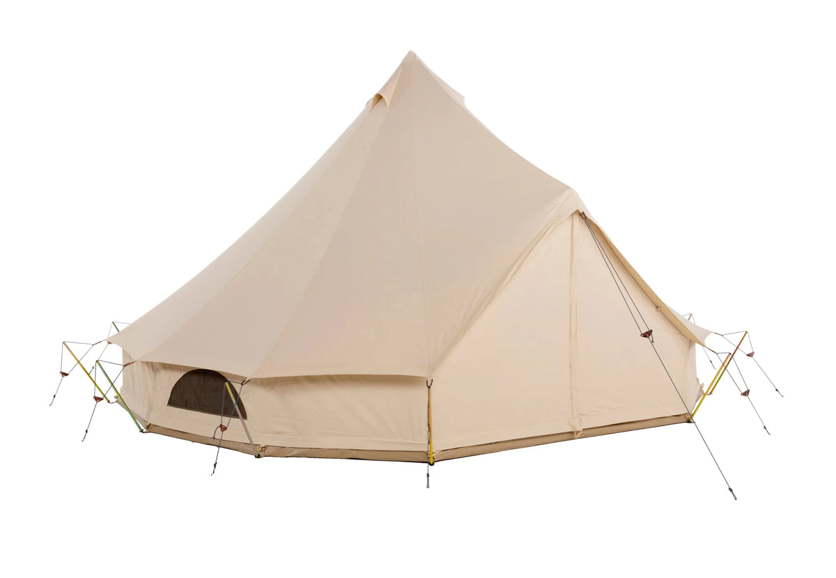CanvasCamp Sibley Apex 500 vue de l'autre côté avec une fenêtre à gauche dans la paroi latérale