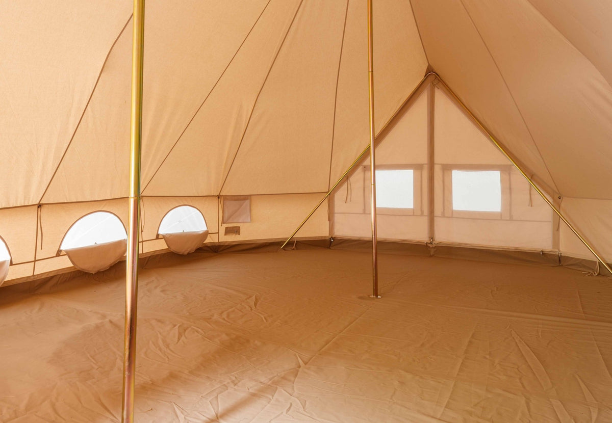 CanvasCamp Sibley Traveller 600 Twin, intérieur spacieux avec deux mâts et fenêtres tout autour