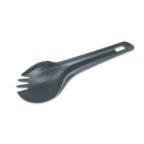 Wildo Spork anthracite avec le logo Wildo sur le manche