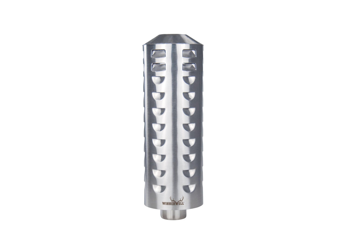 protection thermique triple paroi Winnerwell, cylindre en inox debout avec rangées de trous de refroidissement