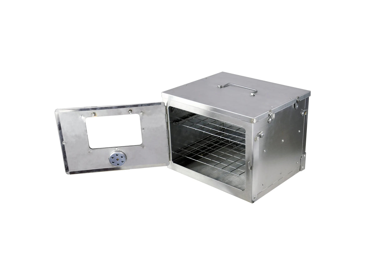 Winnerwell Fastfold Oven avec porte ouverte et une grille à l'intérieur