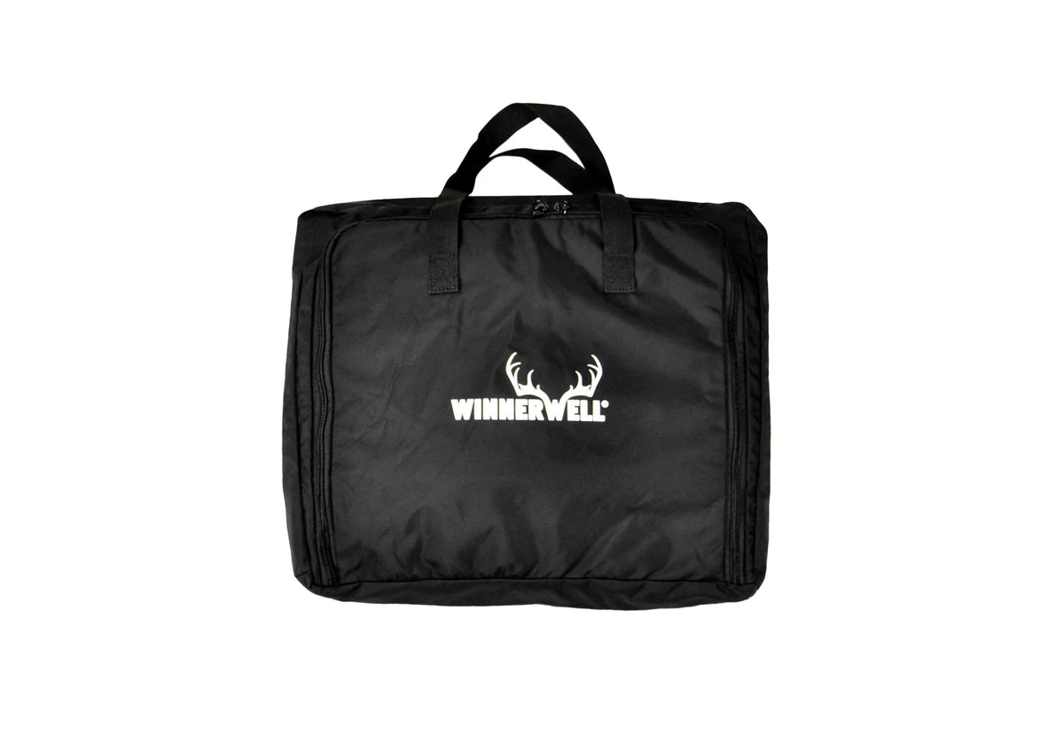 Winnerwell Fastfold Titanium, sac de transport noir avec poignées et logo blanc