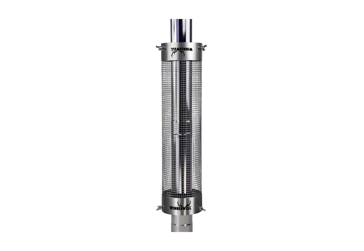 Winnerwell protection en maille d'acier inoxydable, debout autour d'un tuyau de cheminée