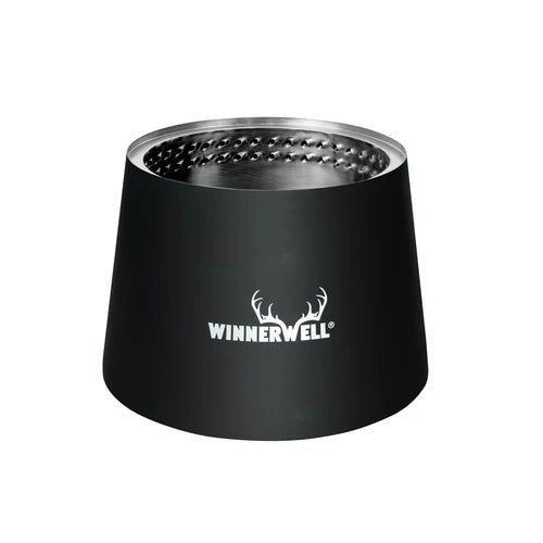 Brasero Winnerwell Tornado sans pieds, noir avec anneau intérieur métallique plein de petits trous