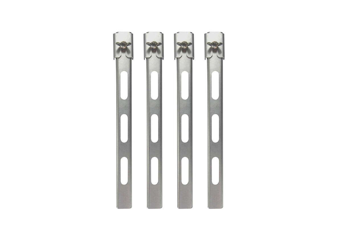 pieds d'extension Winnerwell, lot de quatre pieds métalliques avec trous oblongs et une vis en haut