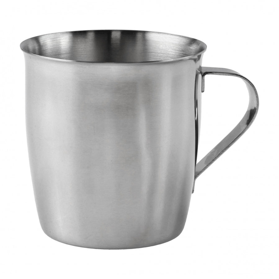 mug Zebra Thailand No. 5 en acier brossé avec poignée, vu de côté